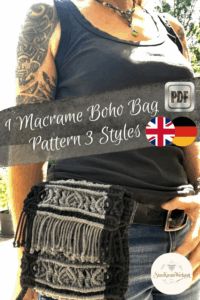 Makramee Tasche Variation Gürteltasche aus der Anleitung